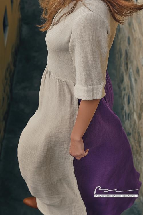 Aerial View of Flowing Linen Dress at Locronan Market Scene